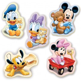 Baby Mickey Mouse 5 puzzles progressivos de 3 a 5 peças puzzle infantil para bebés 24 meses puzzle da Disney infantil