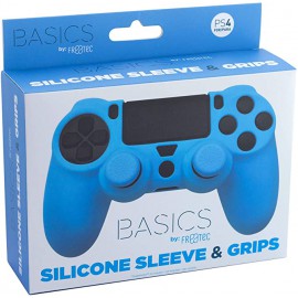 PS4 CAPA SILICONE + GRIPS BLUE FR-TEC